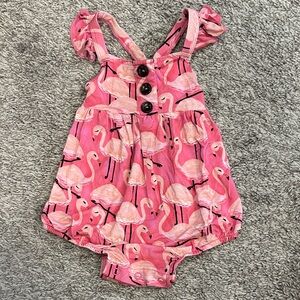 12month Gigi & Max Pink Flamingo Romper